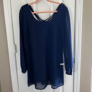 Navy long sleeve dress